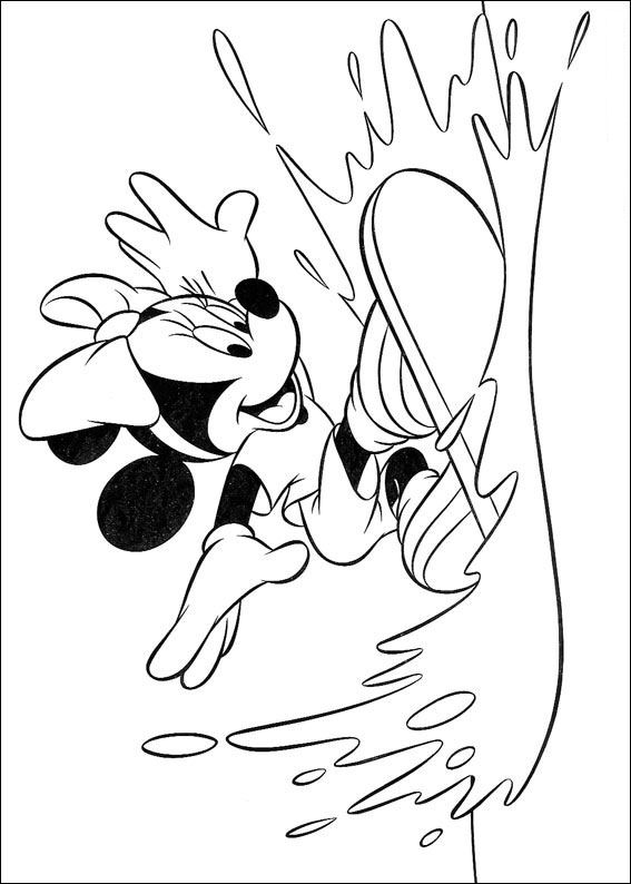 Plansa de colorat cu Minnie Mouse 6 33